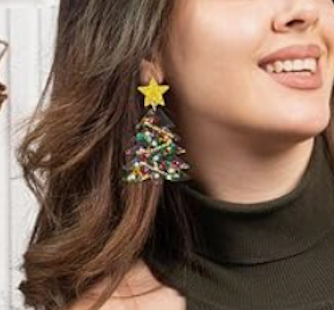 Lit for Christmas Tree Earrings