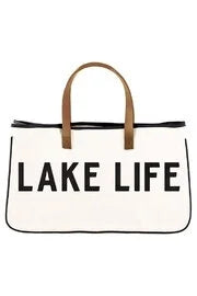Lake Life Canvas Tote Bag