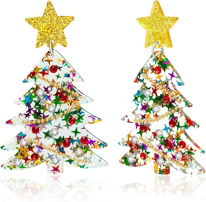 Lit for Christmas Tree Earrings