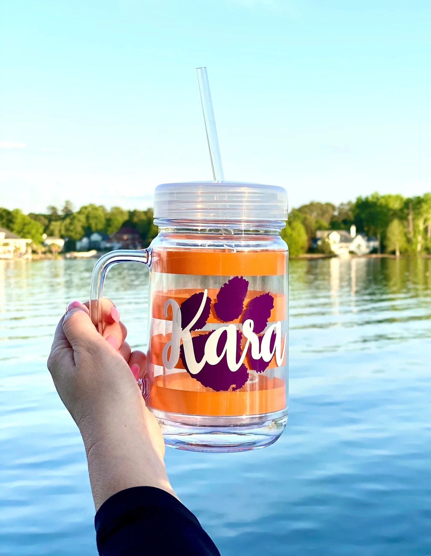 Personalized Mason Jar Double Wall Insulated Cup