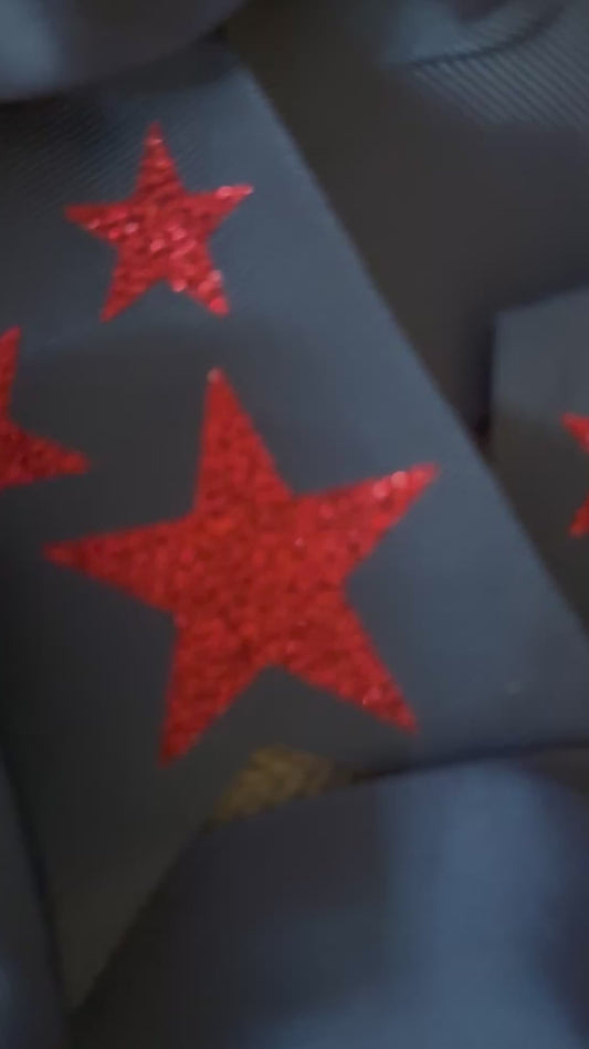 Cheer Bow – Navy Stars