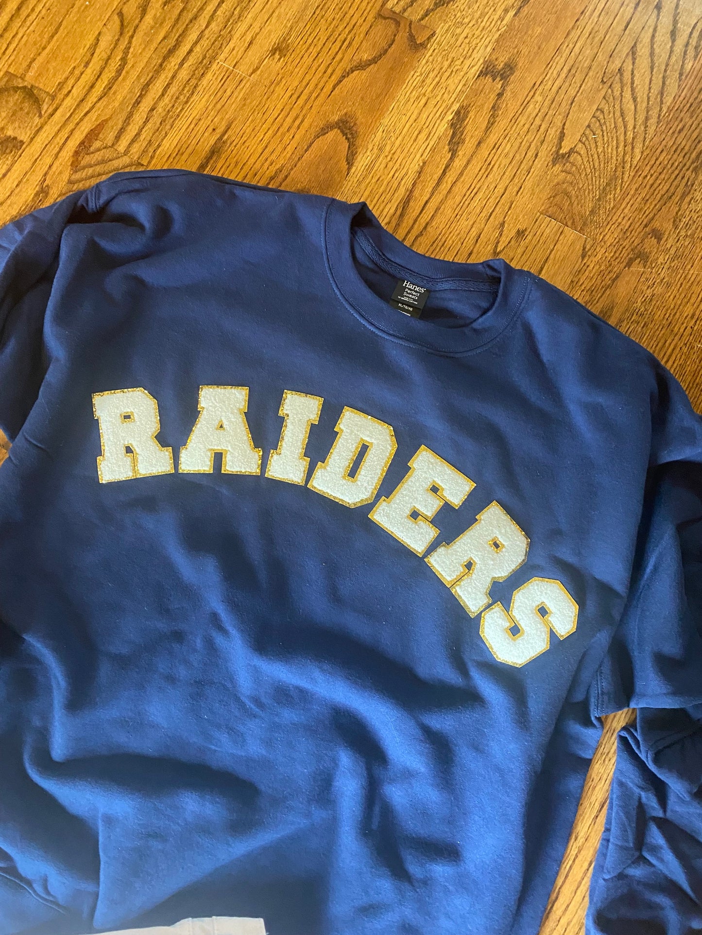 Raiders Varsity Chenille Letter Sweatshirt