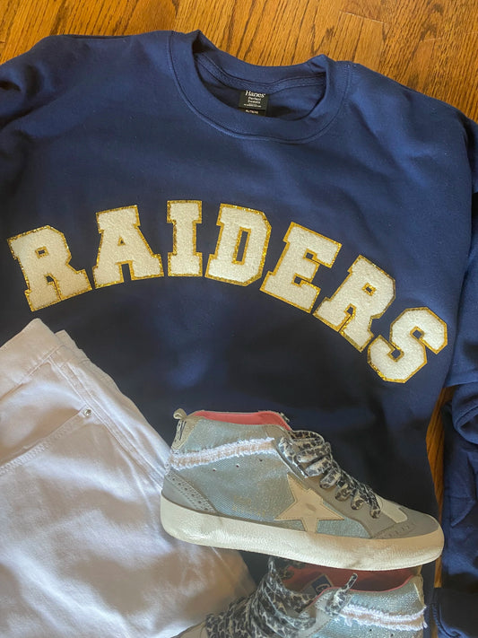 Raiders Varsity Chenille Letter Sweatshirt