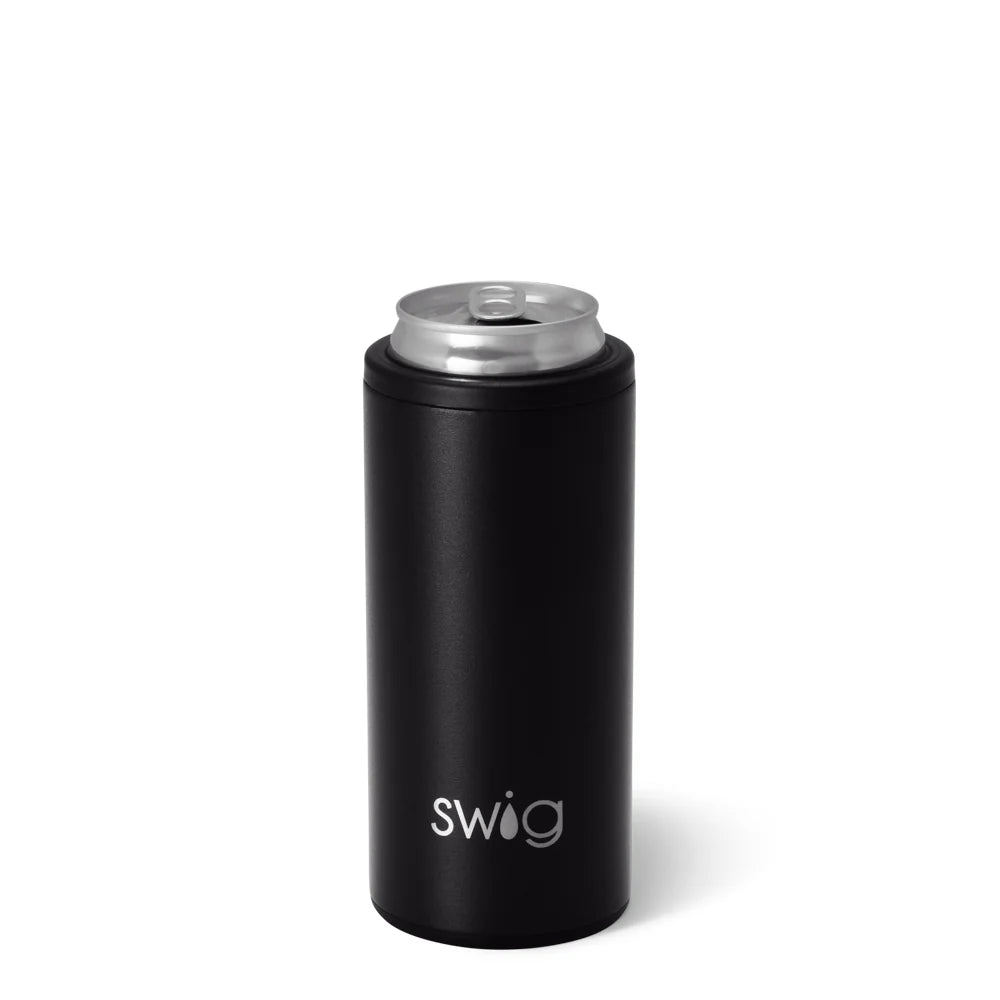SWIG Life Skinny Can Cooler Black