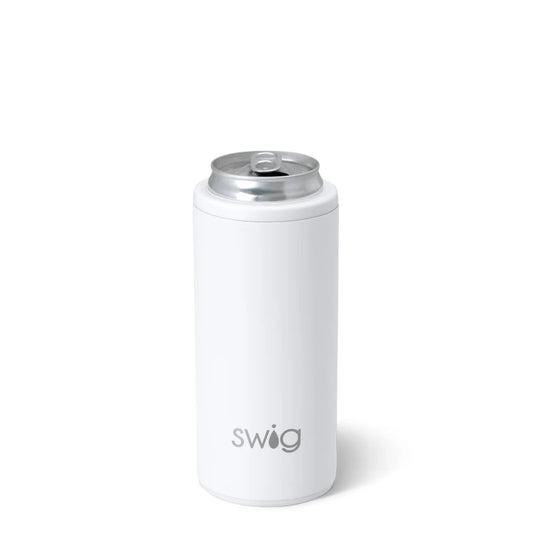 SWIG Life Skinny Can Cooler White